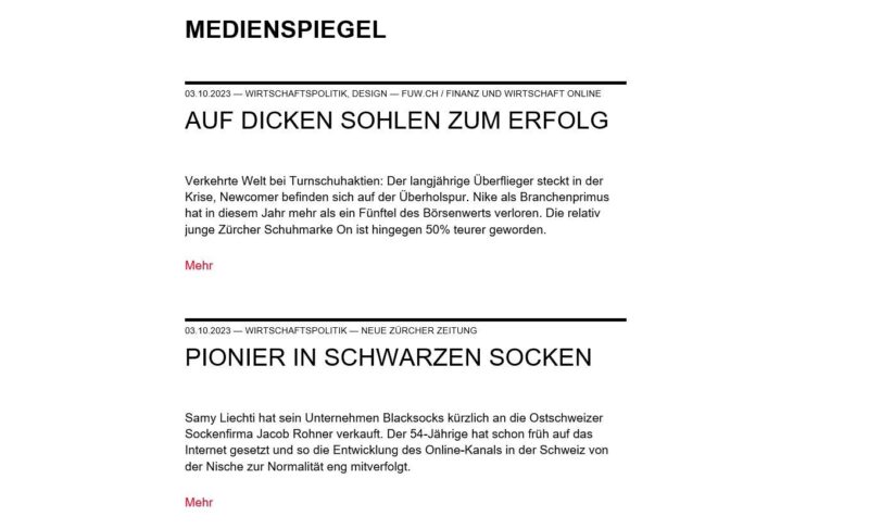 Akquise Swiss Textiles Oktober 4