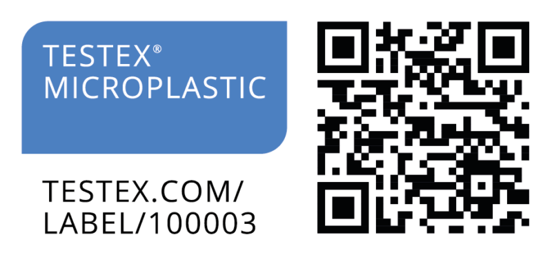 TESTEX MICROPLASTIC label URL QR